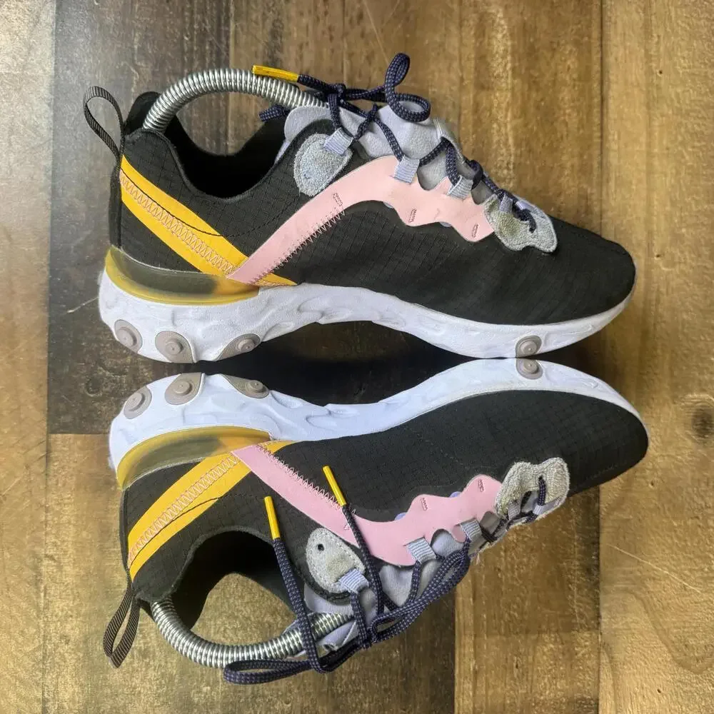 Nike React Element 55 PRM Black Magic Flamingo CI9593-001 Men's Shoe Size 7.5
